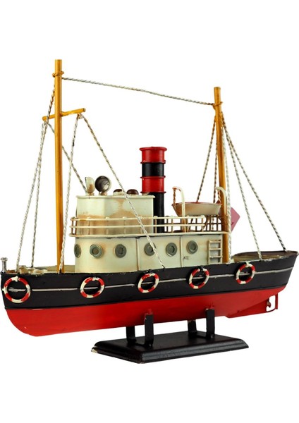 Dekoratif Retro Metal Balıkçı Teknesi Vintage 33CM No.2