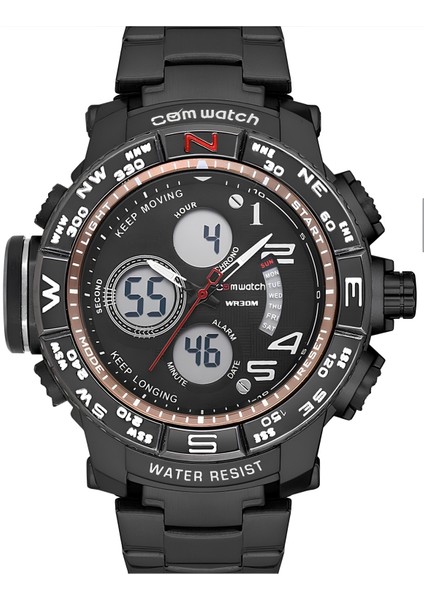 Erkek Çelik Kordon Kol Saati Çelik Kasa Multi Fonksiyon Su Geçirmez 2 Yıl Garantili Kutulu