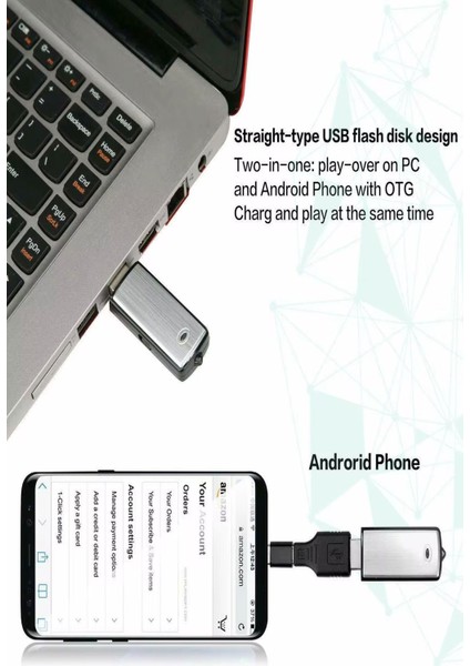 Ses Kayıt Cihazı USB Şeklinde Fark Edilmez Tasarım 16GB Sese Duyarlı Kayıt