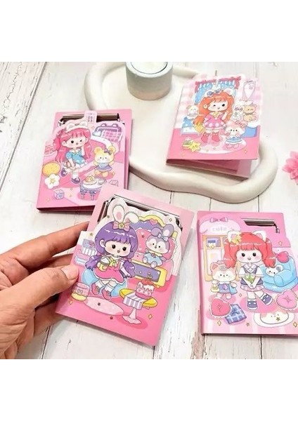 Cute Girl Mini Sekreter Dosyası Not Defteri