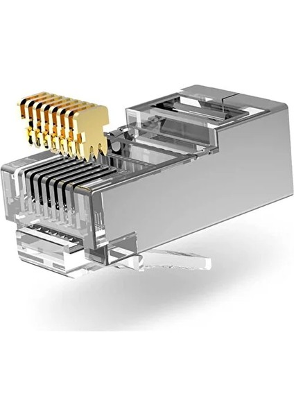 20 Adet Yeni Nesil Metal 3 Micron Gold Plated Cat5/cat6 RJ45 Konnektörü 8P8C Ethernet Kablo Ucu Jack