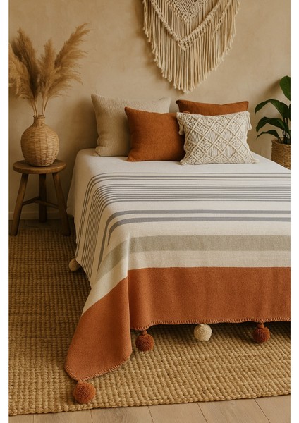 Colorway Ponponlu Çift Kişilik Battaniye