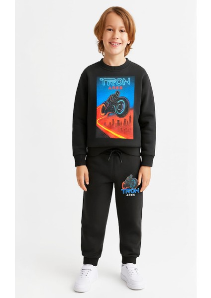 Erkek Çocuk 3 Iplik Şardonlu Alt-Üst Takım Görsel Baskılı 3-10 Yaş 12408