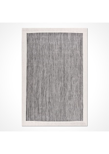 Andora Bej Gri Bordürlü Hasır Dokulu Sisal Çerçeveli Halı - AS07