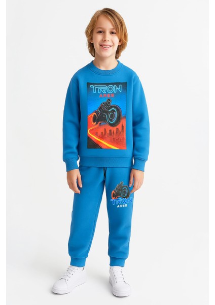 Erkek Çocuk 3 Iplik Şardonlu Alt-Üst Takım Görsel Baskılı 3-10 Yaş 12408