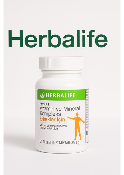 Herbalıfe Formül2 Vitamin ve Mineral Kompleks Erkekler Için 60 Tablet