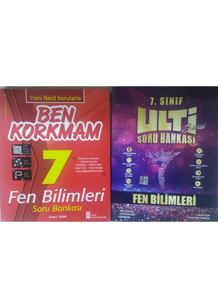 Ata Yayıncılık 7.sınıf Ben Korkmam Fen Bilimleri Soru Bankası+Ulti Soru Bankası