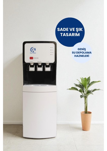 Arıtmalı Su Sebili 80 Gpd Ro - Sıcak, Ilık ve Soğuk Su - 3 Musluklu (Üreticiden) fiyatları