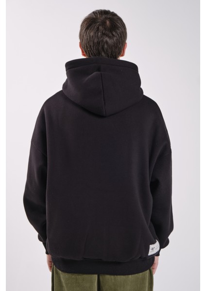 Stairway Siyah Relaxed Fit Hoodie modelleri