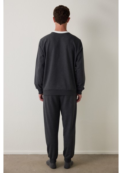 Melanj Racer Erkek Oversize Pamuklu Pijama Takımı