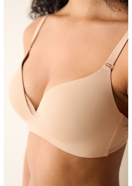 Bej Eliza Push Up Balensiz Dekolte Sütyen