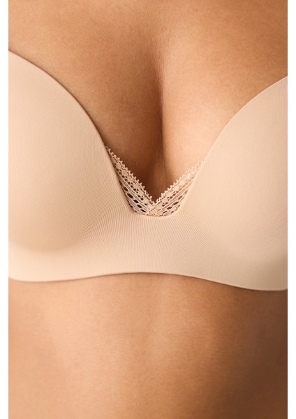 Bej Eliza Push Up Balensiz Dekolte Sütyen
