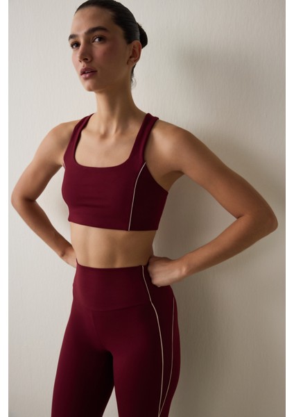 Bordo Orta Destek Join Spor Sütyeni