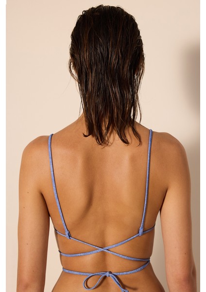 Jade Üçgen Zımbalı ve Taşlı Çok Renkli Bikini Üstü - Gamze Erçel Koleksiyonu