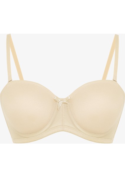 Ten Rengi Toparlayıcı Balenli Dolgusuz Straplez Lotus Sütyen