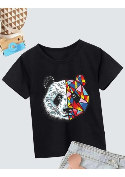 Unisex Çocuk Baskılı T-Shirt - Siyah -Vlmr fiyatları