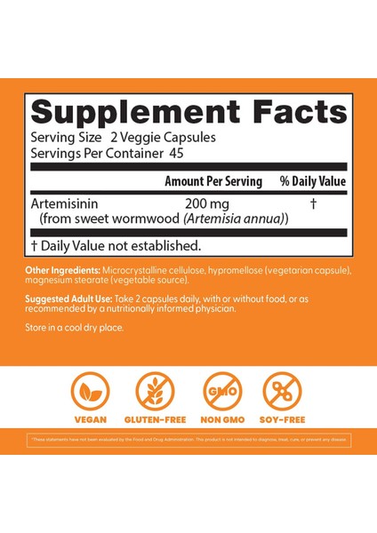 Doctors Best Artemisinin Artemisia Helps Promote General Health Tatlı Pelin Otu 90 Kapsül modelleri