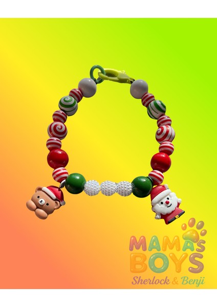 Christmas Temalı Sevimli Köpek Kolyesi/tasması