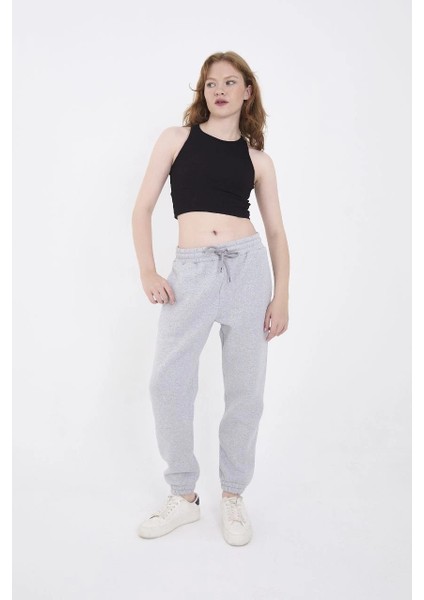 Üç Iplik Basic Lastikli Eşofman Pantolon - Gri -Vlmr indirimleri