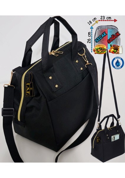 Anne Bebek Askılı Taşıma Çantası Isı Yalıtımlı Termal Termoslu Yemek, Mama, Beslenme, Gıda Çantası