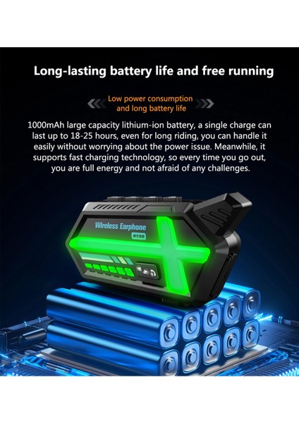 BT26 Motosiklet Kask Kulaklık Bluetooth Rgb Işıklı 2 Eşleşme Özellikli 1000 Mah Intercom indirimleri