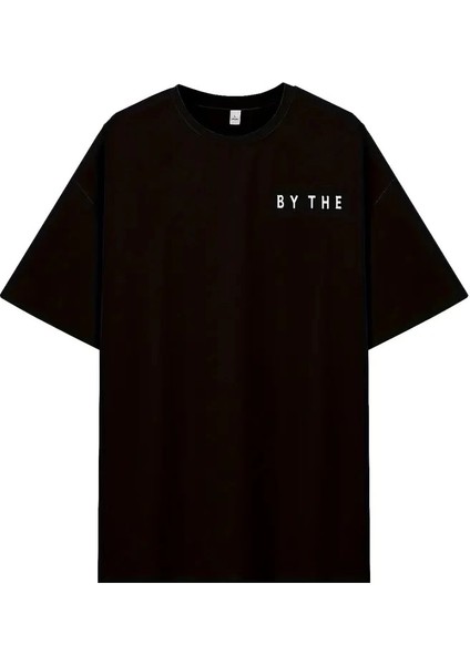 Kısa Kollu, Bol Kesim, Manzaralı Okyanus Baskı, Siyah -Vlmr fiyatları