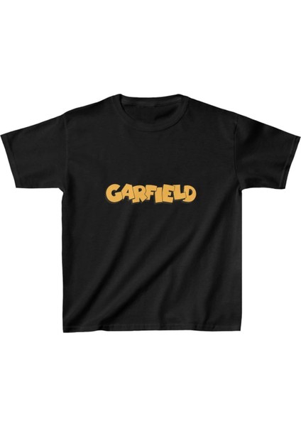 Çocuk Unisex Baskılı T-Shirt - Siyah -Vlmr