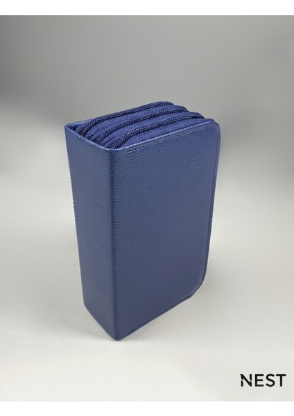 Sunii Deri Lacivert 3 Fermuarlı Kalemlik, Cüzdan, Kadın Cüzdanı fırsatları