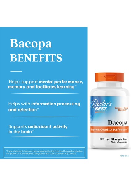 Doctors Best Bacopa With Synapsa Supports Cognitive Memory 60 Veggie Caps fiyatları