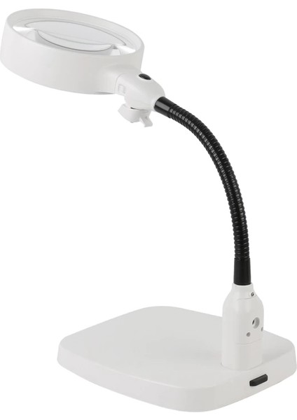 Masaüstü 10X LED Işıklı Büyüteç Okuma El Sanatları Onarım Büyüteç 7765