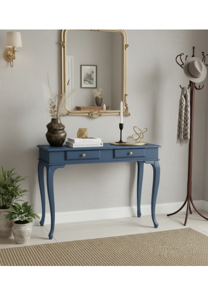 120 cm Masif Çekmeceli Lükens Mavi Dresuar fiyatları