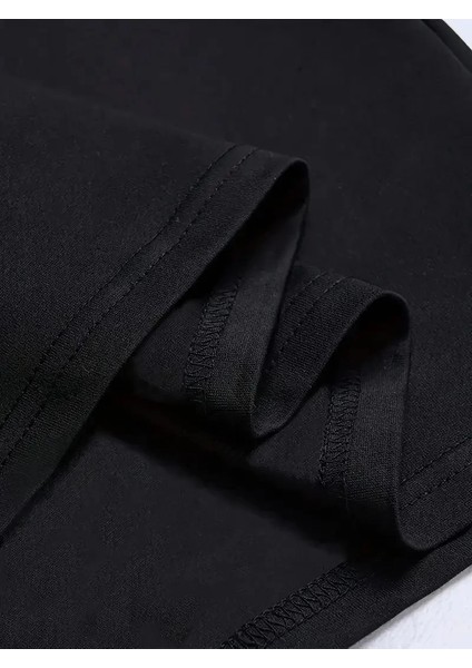 Lb Ön Arka Baskılı Oversize Bisiklet Yaka Yazlık T-Shirt - Siyah -Vlmr fırsatları