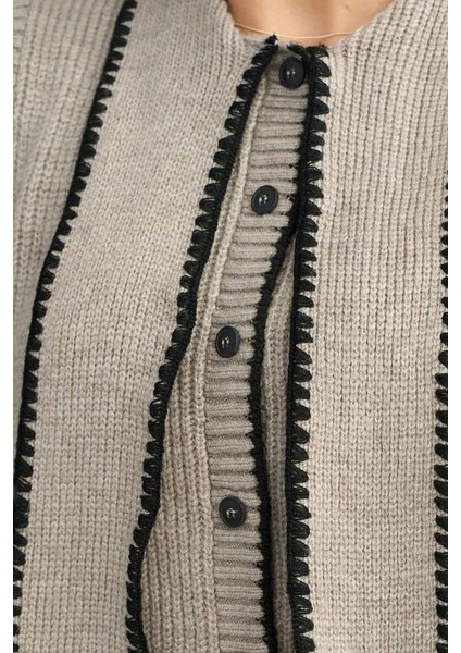 Kadın Fular Yaka Düğmeli Yelek fiyatları