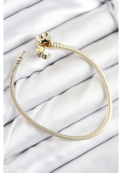 Pirinç Charm Zirkon Taşlı Yonca Model Gold Renk Kadın Bileklik BLK-53277 fiyatları