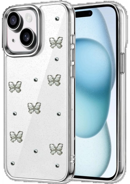 Apple iPhone 14 Fiyonk Desenli Kapak - Desen 1