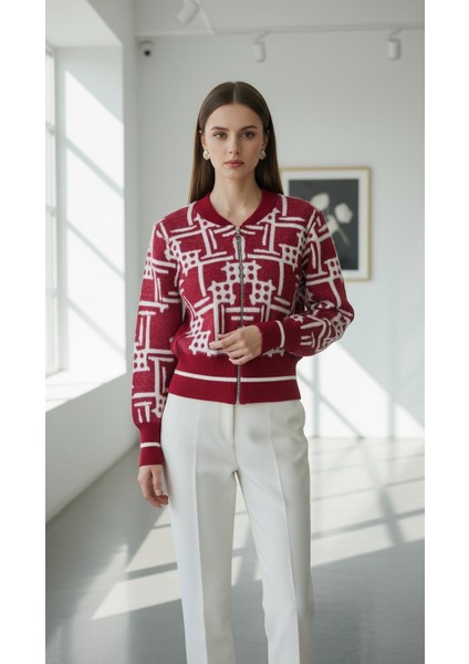 Fermuarlı Bomber Triko Hırka/ceket