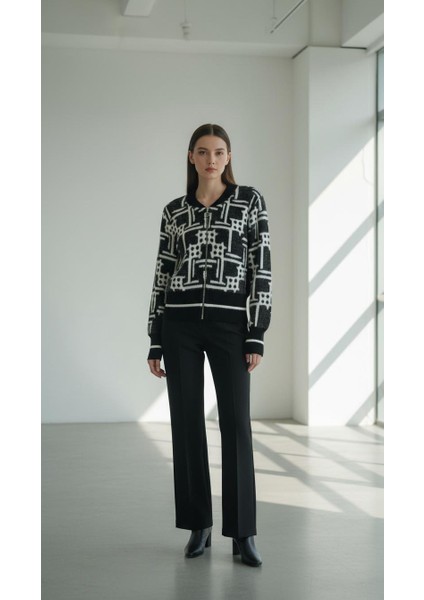 Fermuarlı Bomber Triko Hırka/ceket