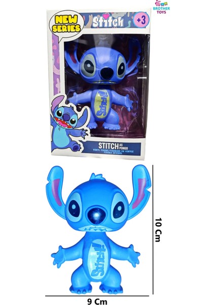 Stitch Angel Figür Oyuncak Yumuşak Vücut Mavi 10 Cm.