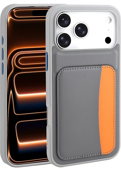 iPhone 17 Pro Max Kılıf Kartlıklı X-Kart Silikon Kılıf