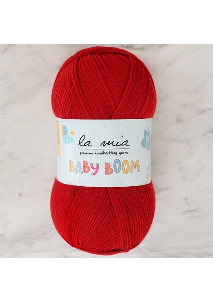 Baby Boom Koyu Kırmızı El Örgü Ipi 136 34266