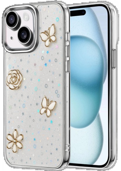 Apple iPhone 14 Fiyonk Desenli Kapak - Desen 2