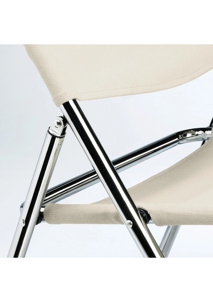 Mofalla Tekli Koltuk Paslanmaz Çelik Bej