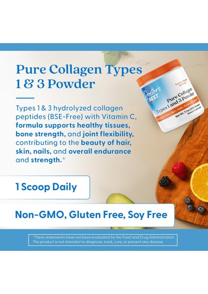 Pure Collagen Types 1 & 3 Promotes Healthy Skin Hair & Nails – Bone & Joint Support 200 G modelleri