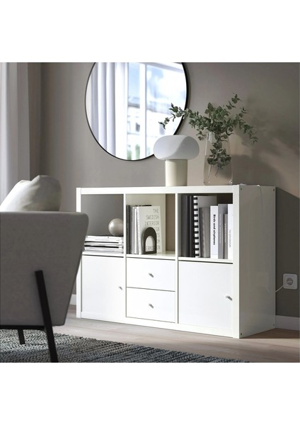 Kallax Açık Raf Ünitesi Beyaz 77 x 112 cm