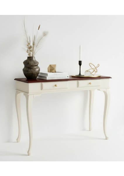 120 cm Masif Çekmeceli Lükens Krem Ceviz Dresuar modelleri