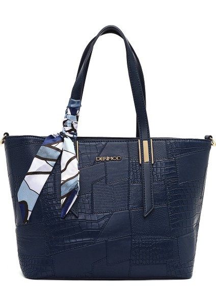 Kadın Lacivert Uzun Askılı Baskılı Omuz Çantası 25WBD286314 fırsatları