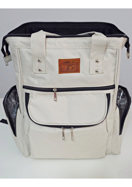 Bebek Bakım Çantası Organizatör Fonksiyonel Anne Bebek Bakım Sırt Çantası KREM fiyatları