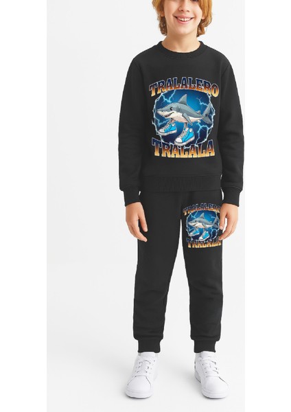 Erkek Çocuk 3 Iplik Şardonlu Alt-Üst Takım Görsel Baskılı 3-10 Yaş 12412