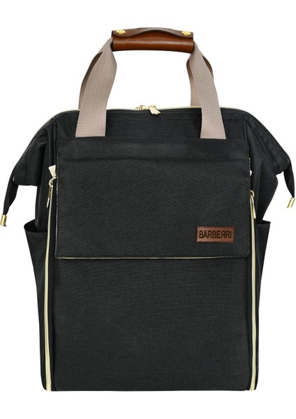 Çok Amaçlı Anne Bebek Bakım Sırt Çantası Spor Model Siyah