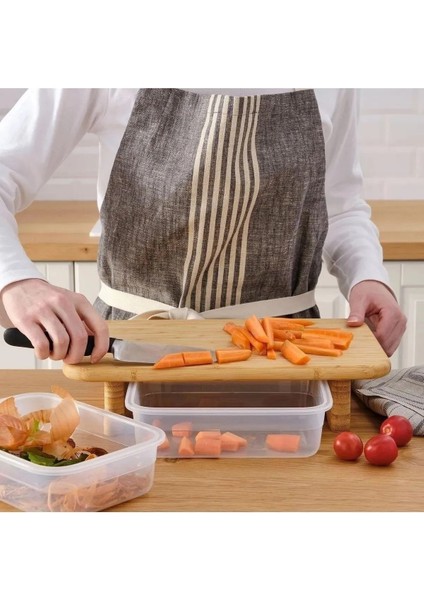 Ayaklı Bambu Doğrama Kesim Tahtası & Sunum Standı 30CMX20CM fırsatları